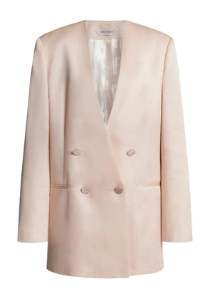 Alberta Ferretti double-breasted silk jacket - Neutrals