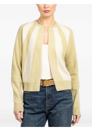 Frenckenberger striped-sun cardigan - Neutrals