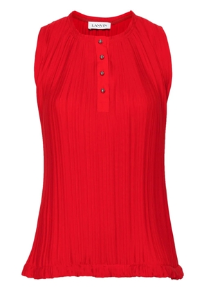 Lanvin pleated crepe de chine blouse - Red