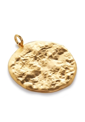 Monica Vinader Capri silver disc pendant - Gold