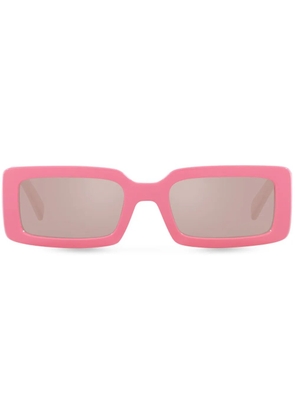 Dolce & Gabbana Eyewear rectangular-frame logo-print sunglasses - Pink
