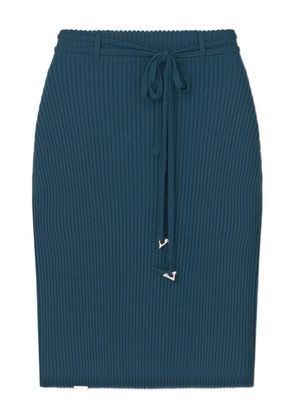 AERON knitted high-waisted skirt - Blue