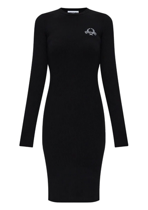Moschino logo-embroidered dress - Black