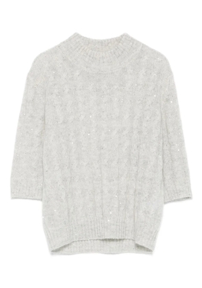 Brunello Cucinelli high-neck sweater - Grey