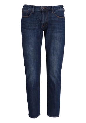 Emporio Armani washed straight-leg jeans - Blue