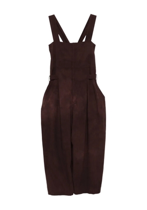 Y's garment-dyed jumpsuit - Red
