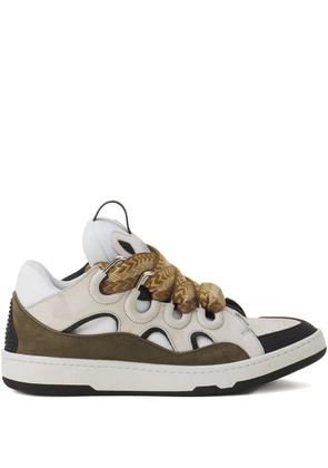 Lanvin Curb braided-lace sneakers - White