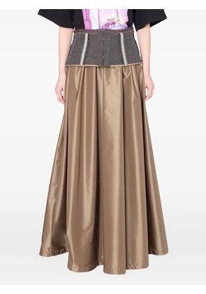 Kolor corset-detail maxi skirt - Neutrals
