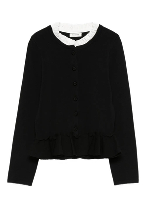 SANDRO ruffled detachable collar cardigan - Black
