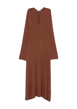 AXEL 113 Dawn cut-out long-sleeve midi dress - Brown