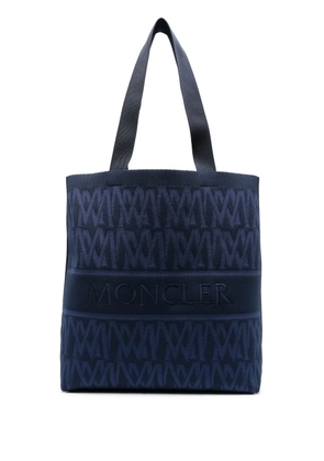 Moncler monogram-jacquard tote bag - Blue