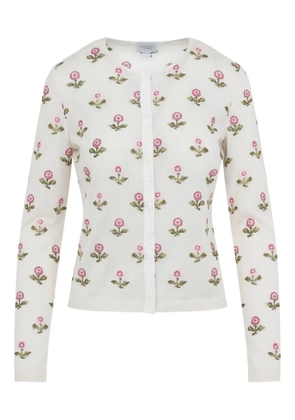 Giambattista Valli floral cardigan - White