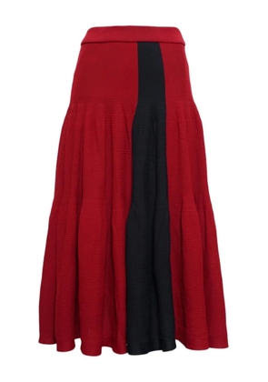 CFCL Cascades pleated midi skirt - Red