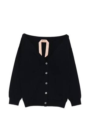 Nº21 off-shoulder cardigan - Black