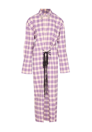 Essentiel Antwerp checked crystal-embellished midi dress - Purple