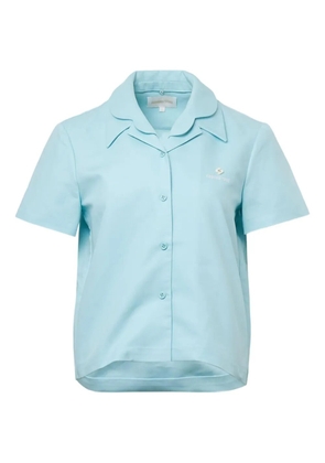 SHUSHU/TONG double layered collar shirt - Blue