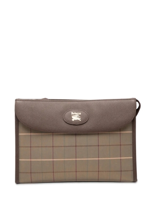 Burberry Pre-Owned 20th Century Vintage Check Canvas clutch bag - Brown