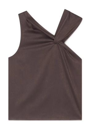 AERON asymmetrical-neck top - Brown