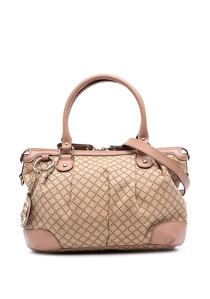 Gucci Pre-Owned 2016-2025 Diamante Canvas Sukey satchel - Brown