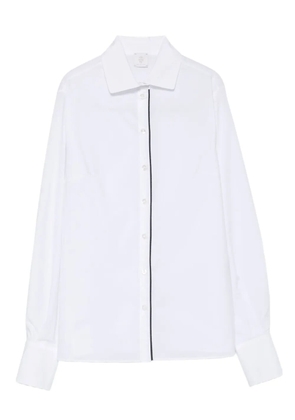Eleventy central-seam cotton-blend shirt - White