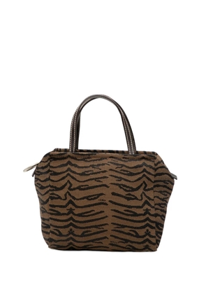 Fendi Pre-Owned 2000-2010 Canvas Zebra Print handbag - Brown