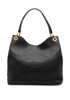 Prada Pre-Owned 2000-2025 Vitello Phenix Canapa Logo shoulder bag - Black