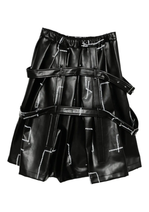 Black Comme Des Garçons stitch detail-printed skirt