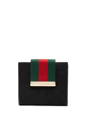 Gucci Pre-Owned 2000-2015 GG Canvas Web Compact Wallet small wallets - Black