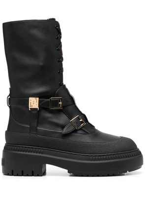 FENDI Delfina leather biker boots - Black
