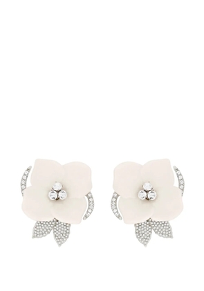 Oscar de la Renta flower-shaped earrings - Silver