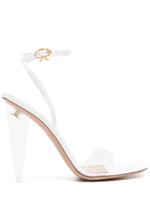 Gianvito Rossi Odyssey 120mm trasnparent sandals - White