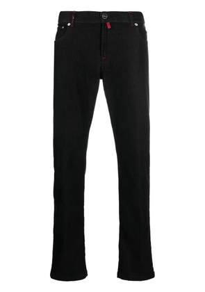 Kiton mid-rise slim-cut jeans - Black