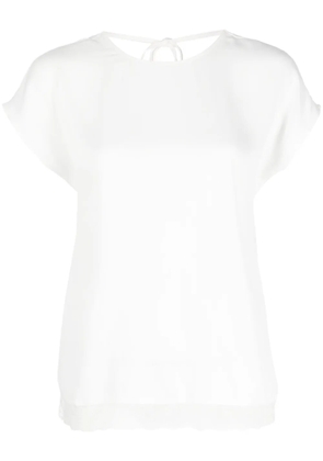 TWINSET V-back short-sleeved blouse - White