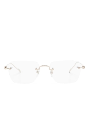 Cartier Eyewear engraved-logo frameless glasses - Silver