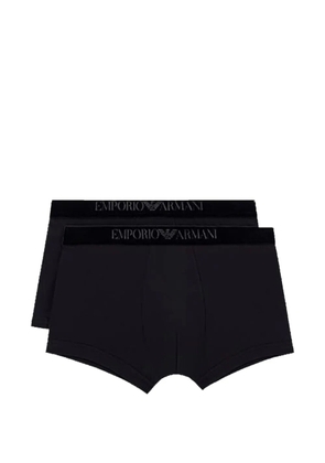 Emporio Armani logo-band boxers (pack of two) - Black