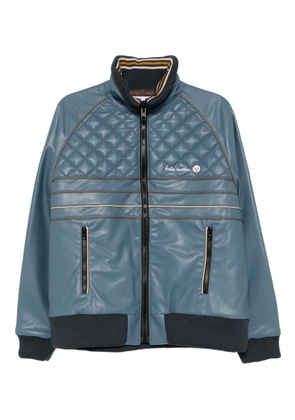 Kolor slogan-embroidered jackcet - Blue