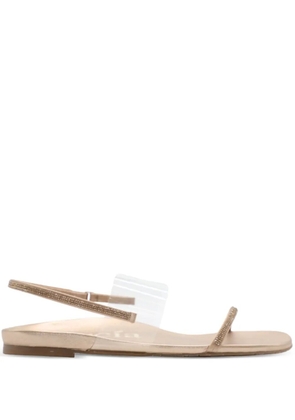 Pedro Garcia Blaer crystal-embellished clear-strap sandals - Neutrals