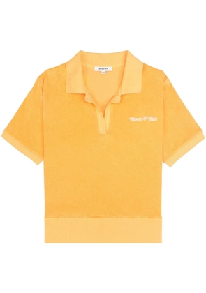 Sporty & Rich NY Tennis Club terry-effect polo shirt - Orange