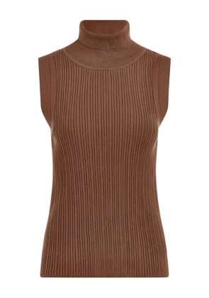 Varley ribbed turtleneck tank top - Brown