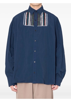 Kolor ribbon-embellished shirt - Blue