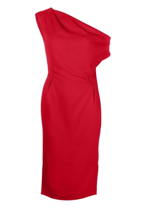 Alexandre Vauthier one-shoulder draped midi dress - Red