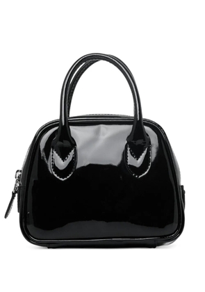 Comme Des Garçons top-handle patent-leather tote bag - Black