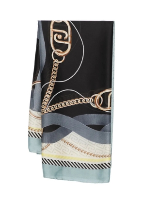 LIU JO chain-print scarf - Black