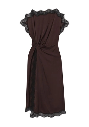 A.L.C. Luna knot-detail midi dress - Brown