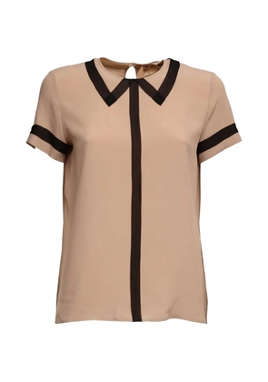 Nº21 black-trims blouse - Neutrals