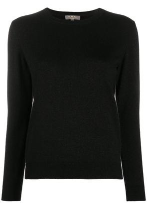 N.Peal round neck sweater with lurex - Black