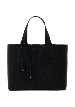 Elisabetta Franchi double-handle leather tote bag - Black