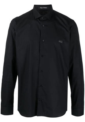 Philipp Plein logo-plaque shirt - Black