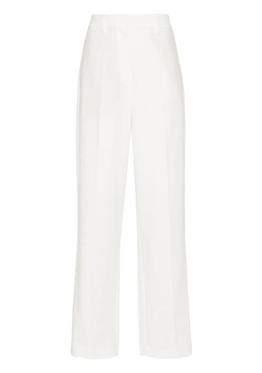 Brunello Cucinelli pressed-crease straight-leg trousers - White