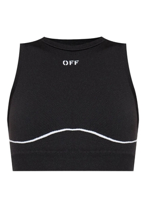 Off-White seamless curved-hem top - Black